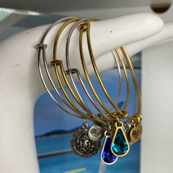 Alex and Ani 4 charm bracelet bundle - Picture 2 of 16